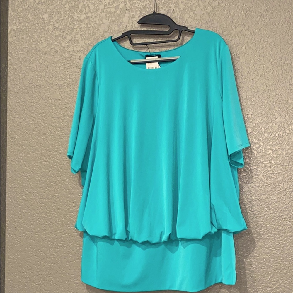 Lane Bryant womens plus size 18/20 top green blue New